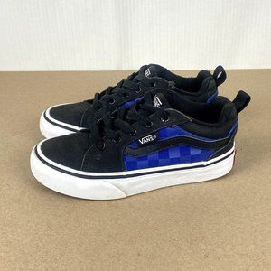 Vans Old Skool Checkerboard Lace Up Sneakers Youth Size 12 Blue Black